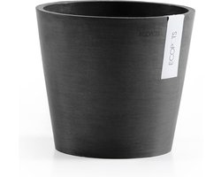 Ecopots Amsterdam 20 - Dark Grey - Ø20 x H17,1 cm - Ronde donkergrijze bloempot