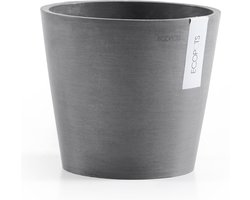 Ecopots Amsterdam 20 - Grey - Ø20 x H17,1 cm - Ronde grijze bloempot