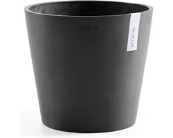 Ecopots Amsterdam 25 - Dark Grey - Ø25 x H22 cm - Ronde donkergrijze bloempot