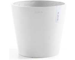 Ecopots Amsterdam 25 - Pure White - Ø25 x H22 cm - Ronde witte bloempot