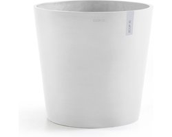 Ecopots Amsterdam 40 - Pure White - Ø40 x H34,5 cm - Ronde witte bloempot