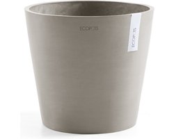 Ecopots Amsterdam 40 - Taupe - Ø40 x H34,5 cm - Ronde taupe bloempot
