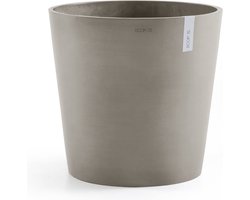 Ecopots Amsterdam 50 - Taupe - Ø50,5 x H43,5 cm - Ronde taupe bloempot