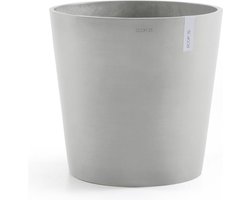 Ecopots Amsterdam 50 - White Grey - Ø50,5 x H43,5 cm - Ronde witgrijze bloempot