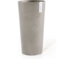 Ecopots Amsterdam High 76 - Taupe - Ø41,5 x H76,8 cm - Ronde taupe bloempot / plantenpot
