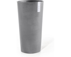 Ecopots Amsterdam Mid High 66 - Grey - Ø34 x H66 cm - Ronde grijze bloempot