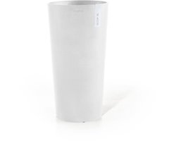 Ecopots Amsterdam Mid High 66 - Pure White - Ø34 x H66 cm - Ronde witte bloempot