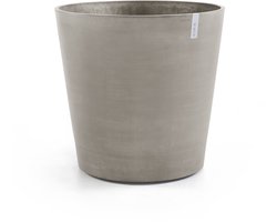 Ecopots Amsterdam Wheels 80 - Taupe - Ø80 x H74,2 cm - Ronde taupe bloempot op wielen