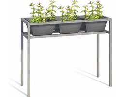 Ecopots Berlin Kruidentafel Grijs 100cm