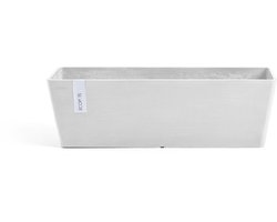 Ecopots Bruges 45 - Pure White - 45 x 17 x H17 cm - Rechthoekige witte bloempot / plantenbak