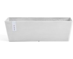 Ecopots Bruges 65 - Pure White - 65 x 17 x H17 cm - Rechthoekige witte bloempot / plantenbak