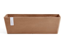 Ecopots Bruges 65 - Terra - 65 x 20,8 x H20 cm - Rechthoekige terrakleurige bloempot / plantenbak