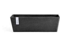 Ecopots Bruges 66 - Dark Grey - 65,3 x 16,3 x H17 cm - Rechthoekige donkergrijze bloempot / plantenbak
