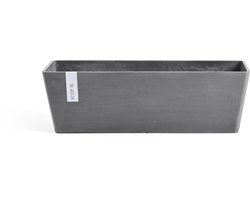 Ecopots Bruges 66 - Grey - 65,3 x 16,3 x H17 cm - Rechthoekige grijze bloempot / plantenbak