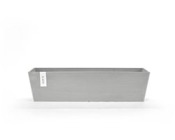 Ecopots Bruges 80 - White Grey - 80,8 x 20 x H20,3 cm - Rechthoekige witgrijze bloempot / plantenbak