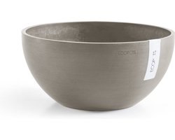 Ecopots Brussels 35 - Taupe - Ø35 x H16,7 cm - Ronde taupe bloempot