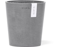 Ecopots Morinda Orchid 14 - Grey - Ø14 x H15 cm - Ronde grijze bloempot / plantenpot met waterreservoir