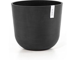 Ecopots Oslo 35 - Dark Grey - Ø35 x H30,5 cm - Ronde donkergrijze bloempot