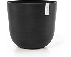 Ecopots Oslo 45 - Dark Grey - Ø45 x H39,4 cm - Ronde donkergrijze bloempot