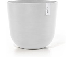 Ecopots Oslo 45 - Pure White - Ø45 x H39,4 cm - Ronde witte bloempot
