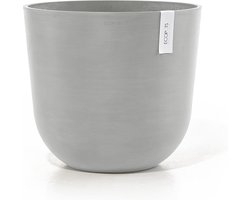 Ecopots Oslo 45 - White Grey - Ø45 x H39,4 cm - Ronde witgrijze bloempot
