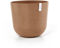 Ecopots Oslo 55 - Terra - Ø55 x H48,5 cm - Ronde terrakleurige bloempot