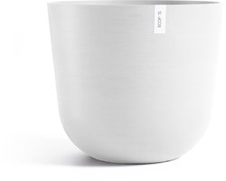 Ecopots Oslo 65 - Pure White - Ø65 x H56,6 cm - Ronde witte bloempot
