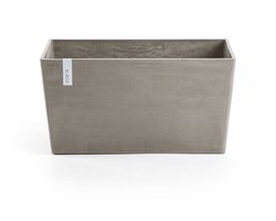 Ecopots Paris 100 - Taupe - 99,7 x 46,4 x H51 cm - Rechthoekige taupe bloempot / plantenbak
