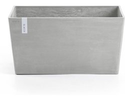 Ecopots Paris 100 - White Grey - 99,7 x 46,4 x H51 cm - Rechthoekige witgrijze bloempot / plantenbak