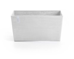 Ecopots Paris 60 - Pure White - 60 x 26,2 x H40,5 cm - Rechthoekige witte bloempot / plantenbak