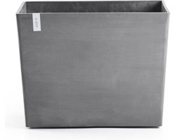 Ecopots Paris Wheels 85 - Grey - 85,2 x 39,5 x H65,8 cm - Rechthoekige grijze bloempot / plantenbak op wielen