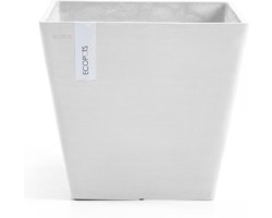 Ecopots Rotterdam 40 - Pure White - 40,1 x H35,5 cm - Vierkante witte bloempot / plantenbak