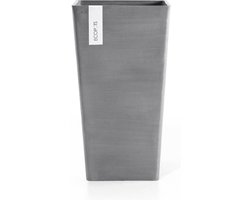 Ecopots Rotterdam Mid High 56 - Grey - 31 x H56,5 cm - Vierkante grijze bloempot / plantenbak