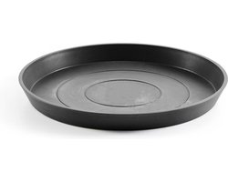 Ecopots Saucer Round - Dark Grey - Ø50,5 x H3,5 cm - Ronde donkergrijze onderschotel met waterreservoir