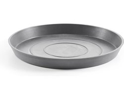 Ecopots Saucer Round - Grey - Ø28,7 x H3 cm - Ronde grijze onderschotel met waterreservoir