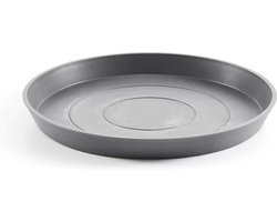 Ecopots Saucer Round - Grey - Ø44,5 x H3,5 cm - Ronde grijze onderschotel met waterreservoir