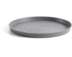 Ecopots Saucer Round - Grey - Ø58,7 x H4,5 cm - Ronde grijze onderschotel met waterreservoir
