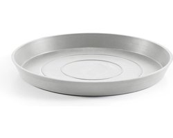Ecopots Saucer Round - White Grey - Ø36,5 x H3,5 cm - Ronde witgrijze onderschotel met waterreservoir