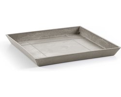 Ecopots Saucer Square - Taupe - 43 x H3,5 cm - Vierkante taupe onderschotel met waterreservoir