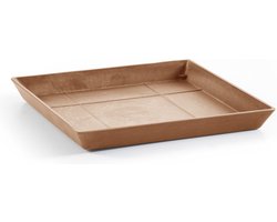Ecopots Saucer Square - Terra - 35,5 x H3,5 cm - Vierkante terrakleurige onderschotel