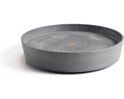 Ecopots Saucer Wheels - Grey - Ø51 x H10,1 cm - Ronde grijze onderschotel op wielen