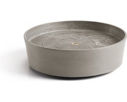 Ecopots Saucer Wheels - Taupe - Ø28,7 x H8,3 cm - Ronde taupe onderschotel op wielen met waterreservoir
