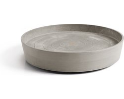 Ecopots Saucer Wheels - Taupe - Ø41,6 x H9 cm - Ronde taupe onderschotel op wielen met waterreservoir