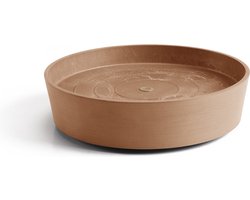 Ecopots Saucer Wheels - Terra - Ø34,1 x H9 cm - Ronde terrakleurige onderschotel op wielen met waterreservoir