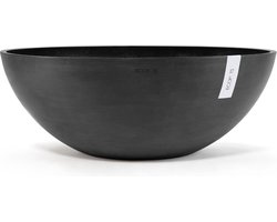 Ecopots Vienna 70 - Dark Grey - Ø70 x H25,3 cm - Ronde donkergrijze bloempot