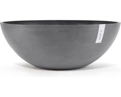 Ecopots Vienna 70 - Grey - Ø70 x H25,3 cm - Ronde grijze bloempot