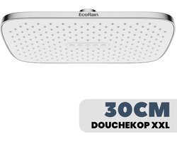 EcoRain© 30% Waterbesparende Regendouchekop Mark 30 CM Rechthoekig - Hoge Druk - Universele Aansluiting - Anti-kalk Douchekop - 2 jaar garantie - Chroom