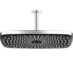 EcoRain© 30% Waterbesparende Regendouchekop Melvin 30 CM met Plafond Douchearm - Hoge Druk - Universele Aansluiting - Anti-kalk Douchekop - 2 jaar garantie - Chroom