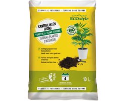 ECOstyle GroeiGrond Kamerplanten Fijne Potgrond - Turfvrij - Voor Binnen en Terras - met Organische Voeding - Minder Water Geven - 10 L