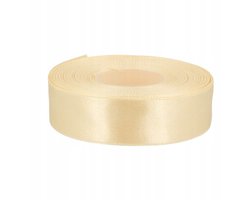 Ecru Satine Lint 25mm x 25m - Decoratie Lint voor Knutselen & Feesten